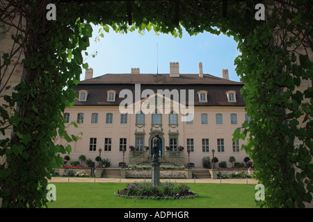 Vista dal pergolato sul palazzo, Chateau Parco Branitz, Cottbus, Germania Foto Stock