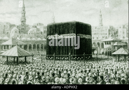 Arabia Saudita disegno storico di Makkah Foto Stock