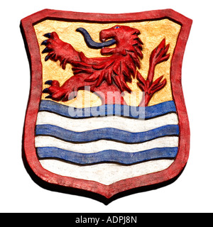 Stemma, luctor et emergo. Mi lotta ed emergono, il motto della Zeeland, Zelanda, provincia nel sud dell'Olanda. tagliare Foto Stock