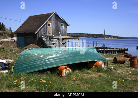 Villaggio di Pescatori e porta il punto di Fox, St. Margarets Bay, Canada, Nova Scotia, Nord America. Foto di Willy Matheisl Foto Stock