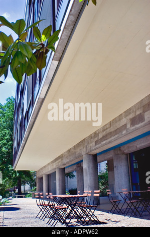 Dettaglio, Parigi Francia, architettura moderna il Padiglione Svizzero il Campus Universitario Internazionale di Parigi, struttura in cemento armato, CORBUSIER Foto Stock