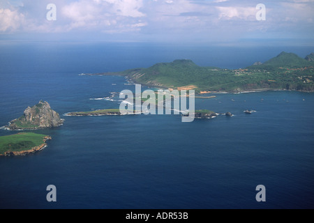 Vista aerea del Arcipelago Fernando de Noronha Pernambuco Brasile del Sud Atlantico Foto Stock