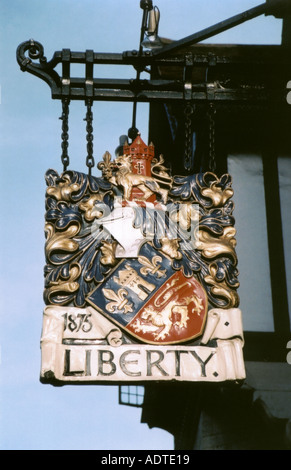 Liberty s department store in segno London West End Inghilterra UK Gran Bretagna Foto Stock