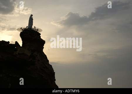 Le Rocher de la Vierge a Biarritz Foto Stock