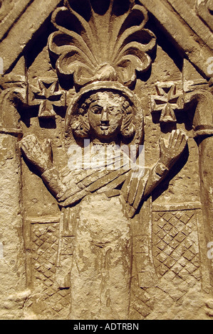 Vecchia figura scolpita raffigurante Gesù Cristo visualizzato in Alessandria Museo Nazionale (ANM) Egitto Foto Stock