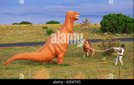 Dinosauro Roping Foto Stock