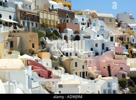 Oia a Santorini, Grecia Foto Stock