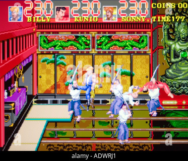 Double Dragon 3 La Rosetta Stone Technos Japan Corp 1990 vintage videogioco arcade screenshot - solo uso editoriale Foto Stock