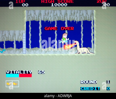 Dragon Buster Namco 1984 vintage videogioco arcade screenshot - solo uso editoriale Foto Stock