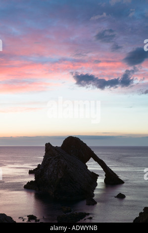 La Prua Fiddle Rock a Portknockie vicino a Cullen, murene, Scozia Foto Stock