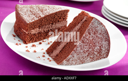 Il cioccolato pan di spagna Foto Stock