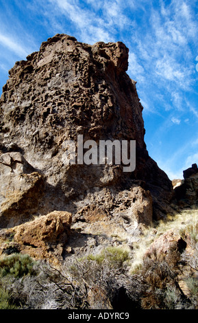 Close-up di formazioni rocciose a Los Roques de Garcia nel Parco Nazionale del Teide Tenerife Canarie Spagna Foto Stock