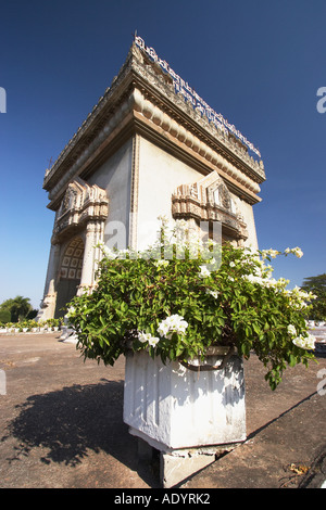 Esterno del Patuxai Foto Stock