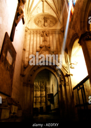 Entrata del Santo Calice cappella. Cattedrale di Valencia. Spagna Foto Stock