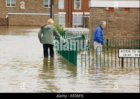 Inondazioni in Toll Bar vicino a Doncaster, South Yorkshire, Regno Unito Foto Stock