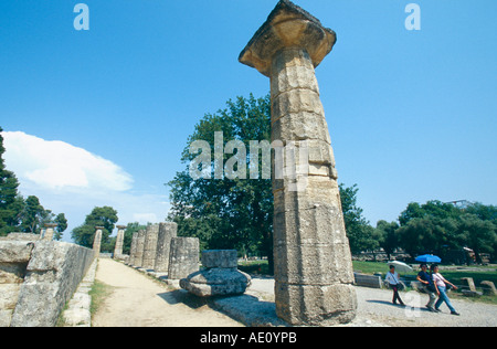 Olympia Heratempel Griechenland Peloponnes Olympia Tempio di Hera Llúria Peloponneso Grecia Foto Stock