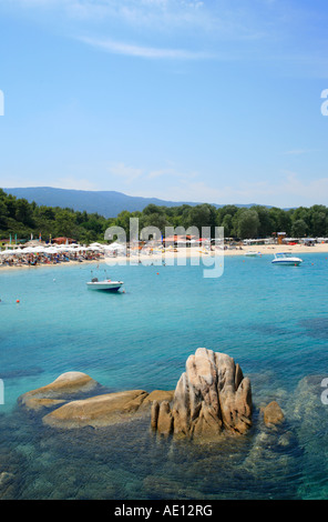 Platanitsi Beach sulla penisola di Sithonia sulla penisola di Chalcidice in Grecia Foto Stock