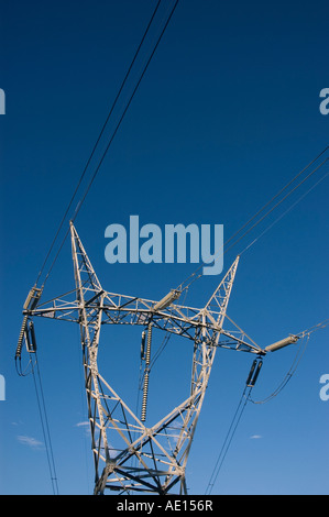 Linea elettrica ad alta tensione torre nel Queensland, Australia. 2007 Foto Stock
