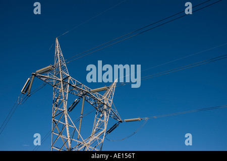 Linea elettrica ad alta tensione torre nel Queensland, Australia. 2007 Foto Stock