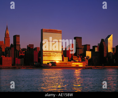 Edificio delle Nazioni Unite a New York, Stati Uniti d'America Foto Stock