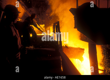 Forno in acciaio a vela Autorità di acciaio di India Ltd pianta a Burnpur West Bengal India Foto Stock