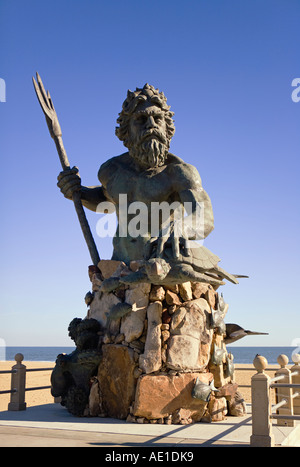 Re Nettuno statua sull'Oceanfront Boardwalk Virginia Beach VA USA Foto Stock