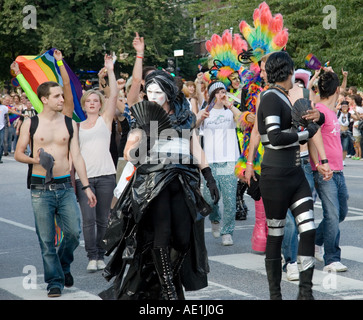 Prideparade a Stoccolma 2007 Foto Stock