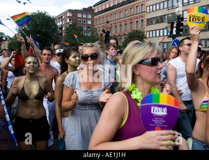 Prideparade a Stoccolma 2007 Foto Stock