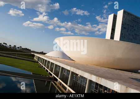 Congresso nazionale edificio, Brasilia Foto Stock