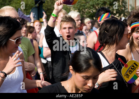 Prideparade a Stoccolma 2007 Foto Stock