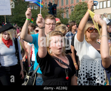 Prideparade a Stoccolma 2007 Foto Stock