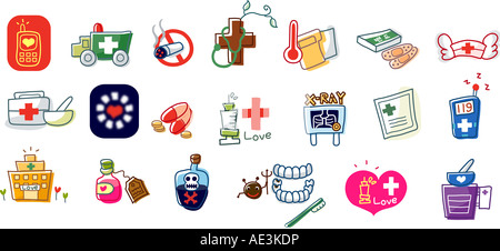 Close-up di strumenti medici Foto Stock