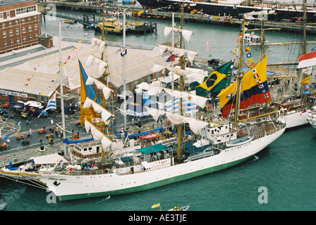 CISNE BRANCO, ormeggiata nel porto di Portsmouth durante IFOS 2005 Foto Stock
