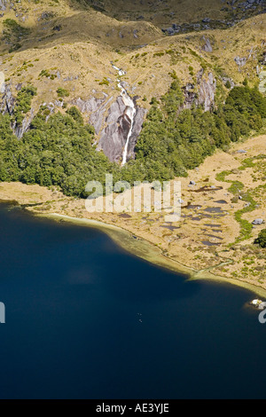 Lago Norwest Parco Nazionale di Fiordland Isola del Sud della Nuova Zelanda antenna Foto Stock