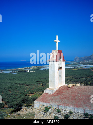 Cappella sul ciglio della strada a Falasarna Creta Grecia Europa. Foto di Willy Matheisl Foto Stock