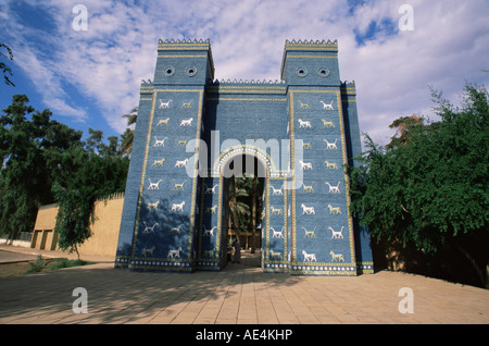 Ishtar Gate, Babilonia, Iraq, Medio Oriente Foto Stock