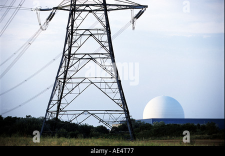 Centrale nucleare di Sizewell B, Suffolk, Regno Unito. Foto Stock