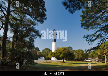 Caccia Island Lighthouse caccia Island State Park South Carolina Foto Stock