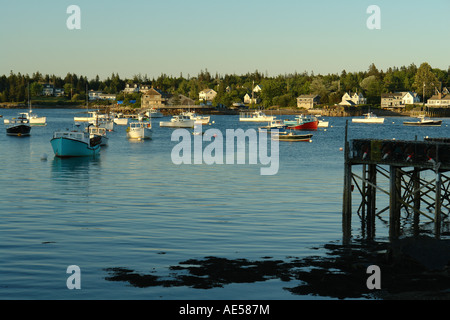 AJD59477, Porto Basso/Bernard, ME, Maine, Mt isola deserta, porto di pesca Foto Stock