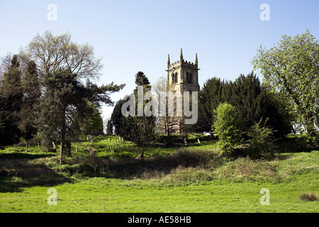 St Chads campanile di una chiesa in Wybunbury, Cheshire Foto Stock