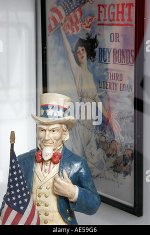 Virginia Loudoun County, Purcellville, 21st Street, statua dello zio Sam, poster, VA06051919195 Foto Stock