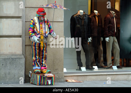 Barcellona Spagna Clown occasionali Foto Stock