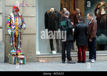 Barcellona Spagna Clown occasionali Foto Stock