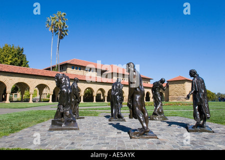 Rodin sculpture garden nel Memorial corte su Stanford University campus Foto Stock