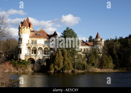 Castello d'acqua Zinkovy Ceske distretto di Pilsen, Repubblica ceca, l'Europa. Foto di Willy Matheisl Foto Stock