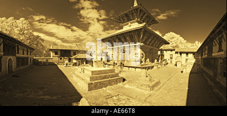 Changu Narayan Temple, valle di Kathmandu, Nepal Foto Stock