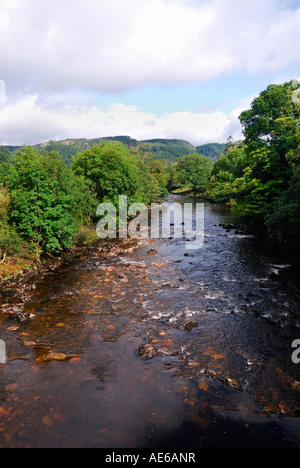 Fiume Conwy a Betws-y-Coed Snowdonia Gwynedd Galles del Nord Foto Stock