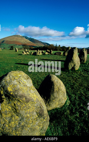 Pietre permanente a Castlerigg Stone Circle Near Keswick Cumbria Inghilterra England Regno Unito Foto Stock