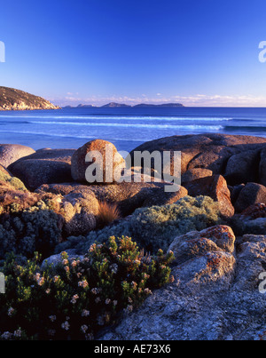 Massi di granito a Whisky Bay Wilsons Promontory National Park Victoria Australia Foto Stock