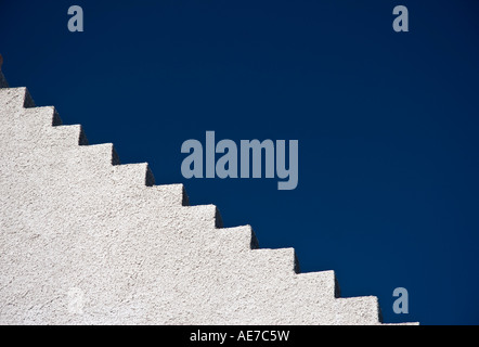 Crow frontone a gradini su un East Neuk house Foto Stock